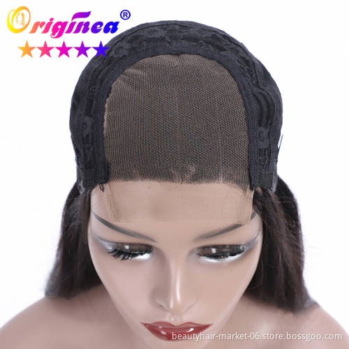 Best selling straight human virgin hair wig natural black 100% Brazilian Human remy hair lace front wig for black women
